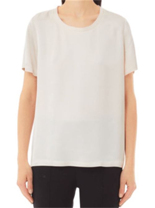 blusa donna girocollo mezza manica viscosa champagne LIU JO | CA5354-T2571X0659